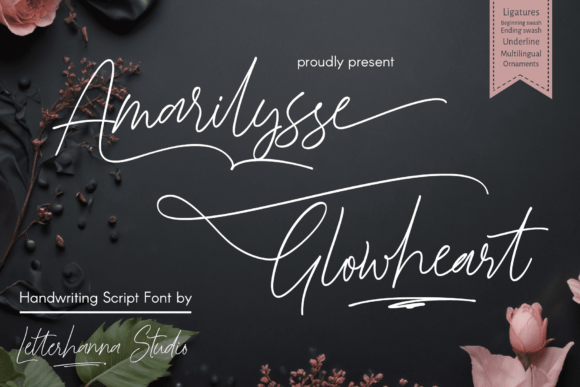 Amarilysse Glowheart: A Script Font for Editorial Design