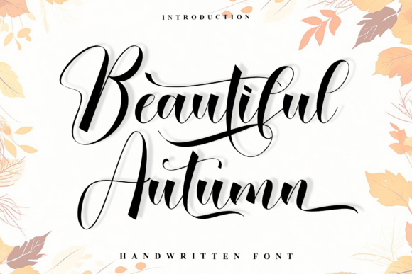Beautiful Autumn Font: Elegant Script for Handmade Labels