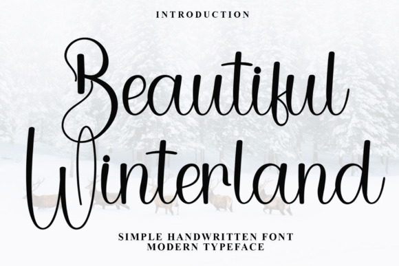 Beautiful Winterland Font for Handmade Crafts