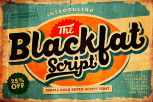Blackfat Script Font: Bold Retro Style for Makers