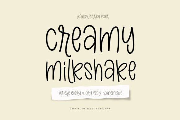 Creamy Milkshake Font for Editorial Design