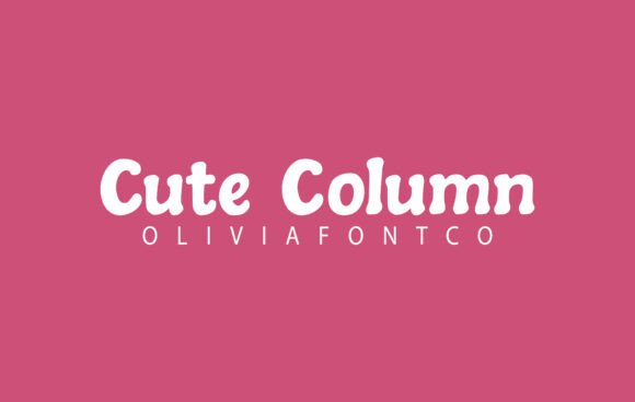 Cute Column Font: A Romantic Handwritten Typeface for Makers