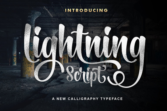 Lightning Script Font for Handmade Crafts