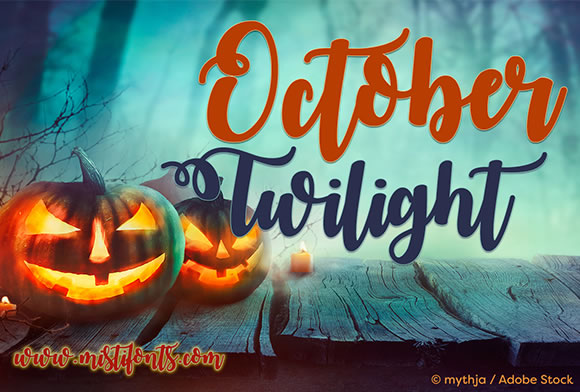 October Twilight Font for Editorial Design